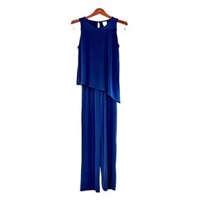 Chico's Women’s Royal Blue Slinky Wide-Leg Jumpsuit. Royal Blue. Size 0